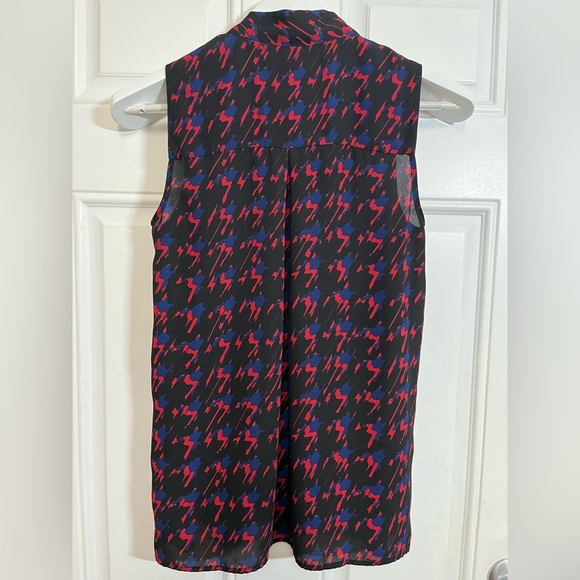 Tommy Hilfiger Black and Red Patterned Blouse - Picture 3 of 3